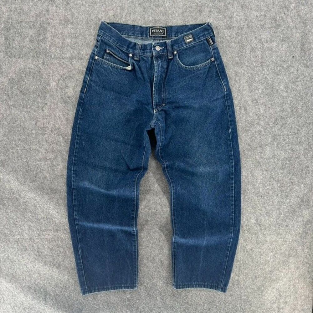 Near Mint V-ersace Jeans Couture Men's 31×30 Blue Made In Italy W/issue